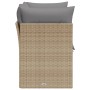 Divano da Giardino con Cuscini a 2 Posti Beige in Polyrattan