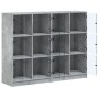 Libreria Ante Grigio Cemento 136x37x109 cm in Legno Multistrato