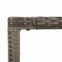 Set da Pranzo da Giardino 9 pz con Cuscini in Polyrattan Grigio