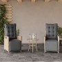 Sedie da Giardino Reclinabili 2 pz con Poggiapiedi Polyrattan