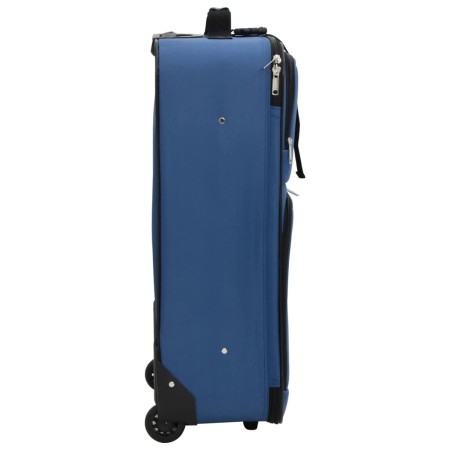 Set Valigie da Viaggio 5 pz Blu in Tessuto