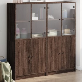 Libreria Ante Rovere Marrone 136x37x142 cm in Legno Multistrato