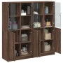 Libreria Ante Rovere Marrone 136x37x142 cm in Legno Multistrato