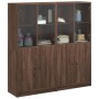 Libreria Ante Rovere Marrone 136x37x142 cm in Legno Multistrato