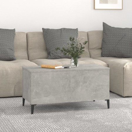 Tavolino Salotto Grigio Cemento 90x44,5x45 cm Legno Multistrato