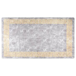 Tappeto Lavabile 190x300 cm Grigio Antiscivolo