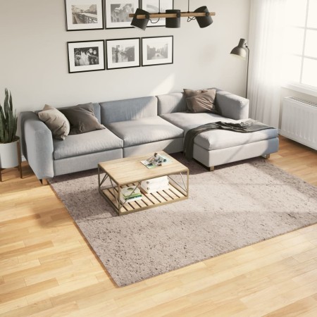 Tappeto Shaggy PAMPLONA a Pelo Lungo Moderno Beige 240x240 cm