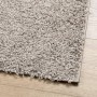 Tappeto Shaggy PAMPLONA a Pelo Lungo Moderno Beige 120x120 cm