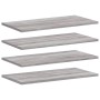 Mensole Parete 4pz Grigio Sonoma 60x20x1,5cm Legno Multistrato