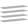 Mensole Parete 4pz Grigio Sonoma 100x30x1,5cm Legno Multistrato