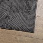 Tappeto IZA a Pelo Corto Aspetto Scandinavo antracite 100x200cm