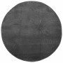 Tappeto IZA a Pelo Corto con Aspetto Scandinavo antracite Ø80cm