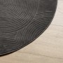 Tappeto IZA a Pelo Corto con Aspetto Scandinavo antracite Ø80cm