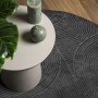 Tappeto IZA a Pelo Corto con Aspetto Scandinavo antracite Ø80cm