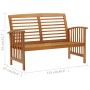 Set Divani da Giardino 5 pz in Legno Massello di Acacia