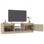 Mobile Porta TV Rovere Sonoma 120x30x35,5 cm Legno Multistrato