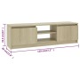 Mobile Porta TV Rovere Sonoma 120x30x35,5 cm Legno Multistrato