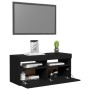 Mobile Porta TV con Luci LED Nero 90x35x40 cm