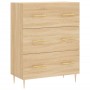 Credenza Rovere Sonoma 69,5x34x180 cm in Legno Multistrato