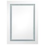 Armadietto Bagno con Specchio e LED Grigio Lucido 50x13x70 cm