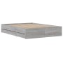 Giroletto Cassetti Grigio Sonoma 120x200 cm Legno Multistrato