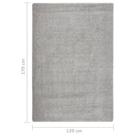 Tappeto Shaggy Grigio Chiaro 120x170 cm Antiscivolo