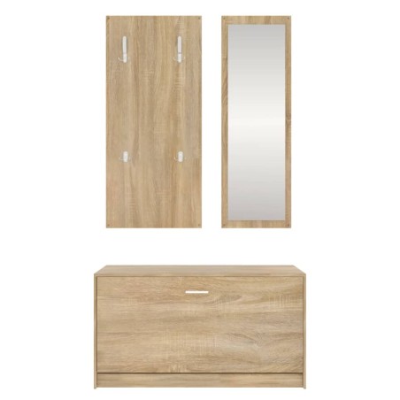 Set Scarpiere 3 in 1 rovere sonoma in Legno Multistrato