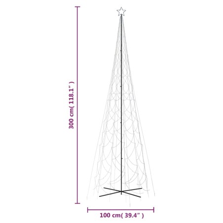 Albero di Natale a Cono Blu 3000 LED 230x800 cm