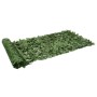 Paravento da Balcone con Foglie Verde Scuro 200x100 cm