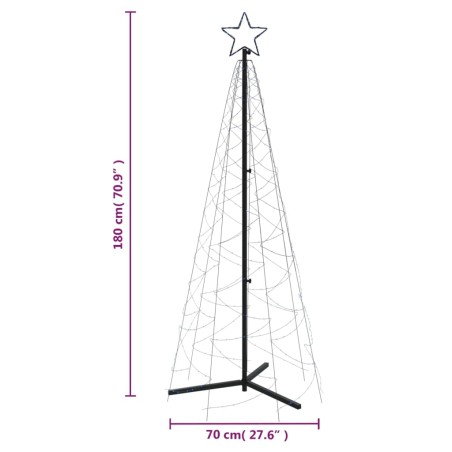 Albero di Natale a Cono Blu 200 LED 70x180 cm