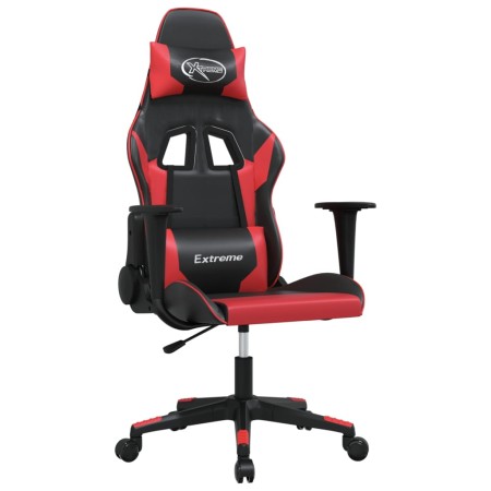 Sedia da Gaming Massaggiante Rosso e Nero in Similpelle