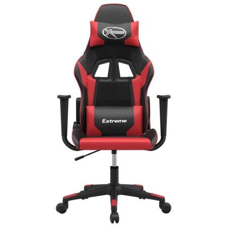 Sedia da Gaming Massaggiante Rosso e Nero in Similpelle