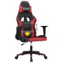 Sedia da Gaming Massaggiante Rosso e Nero in Similpelle