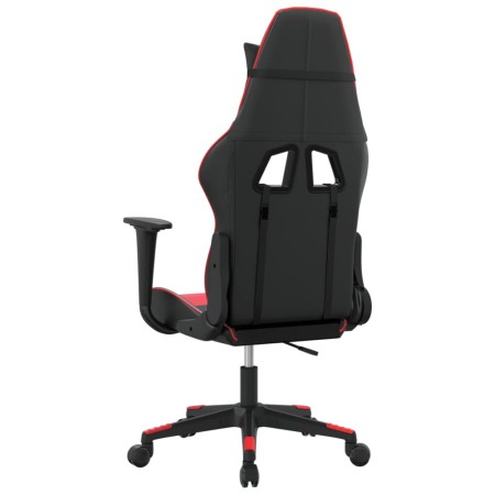 Sedia da Gaming Massaggiante Rosso e Nero in Similpelle