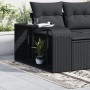 Scaffali Portaoggetti 2 pz in Polyrattan Nero