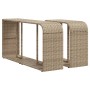 Scaffali Portaoggetti 2 pz Beige in Polyrattan