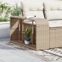 Scaffali Portaoggetti 2 pz Beige in Polyrattan