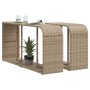 Scaffali Portaoggetti 2 pz Beige in Polyrattan