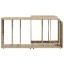 Scaffali Portaoggetti 2 pz Beige in Polyrattan