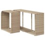 Scaffali Portaoggetti 2 pz Beige in Polyrattan