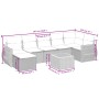 Set Divano da Giardino 8 pz con Cuscini Grigio in Polyrattan