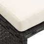 Sgabelli da Giardino 4 pz con Cuscini in Polyrattan Nero