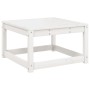 Set Salotto da Giardino 7 pz Bianco in Legno Massello di Pino