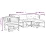 Set Divani da Giardino 5pz con Cuscini Legno Impregnato di Pino