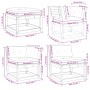 Set Divani da Giardino 5pz con Cuscini Legno Impregnato di Pino