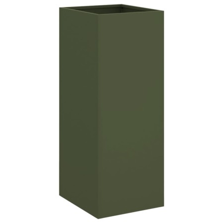 Fioriera Verde Oliva 32x29x75 cm in Acciaio Laminato a Freddo