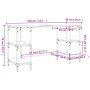 Scrivania Nera 140x50x75 cm in Metallo e Legno Multistrato