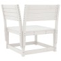 Set Divani da Giardino 6 pz Bianco in Legno Massello di Pino