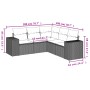 Set Divano da Giardino 5 pz con Cuscini Grigio in Polyrattan