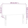 Testiera Tortora 100x5x78/88 cm in Tessuto